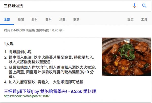 list featured snippets