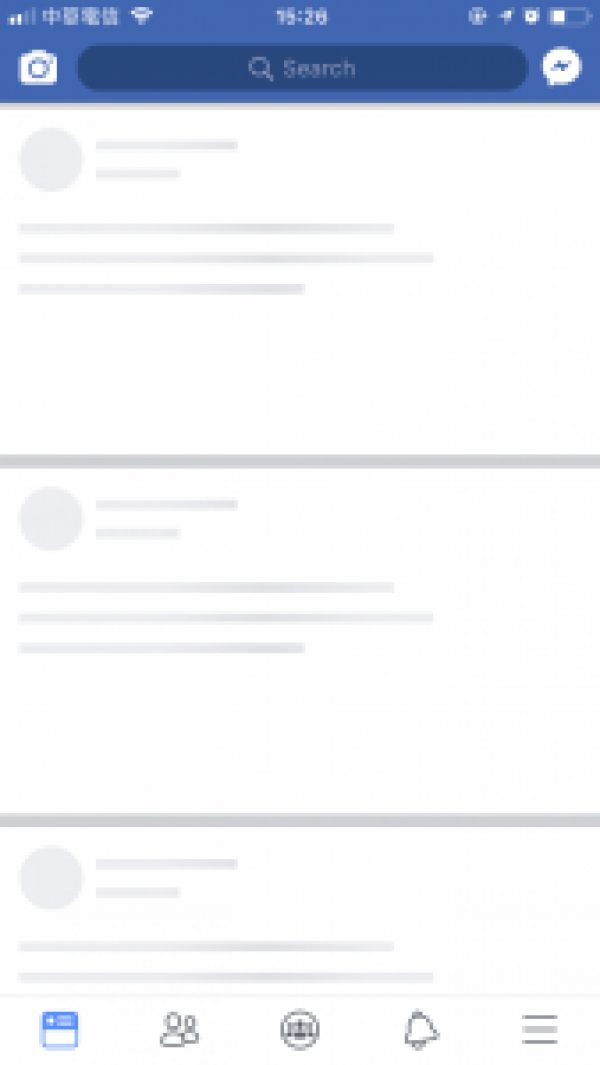 App Shell概念示范 Facebook